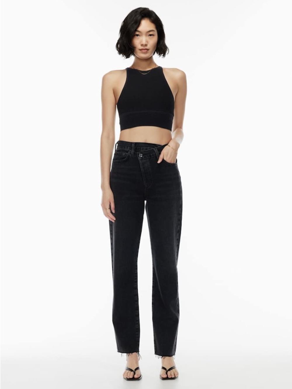 Agolde AGOLDE Criss Cross Straight Jean color shambles